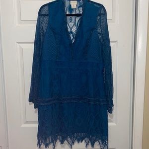 FoxieDox size 12 dress. Teal/bluish color. Fair condition